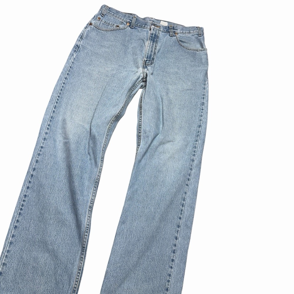 Levi's 505 Men's Jeans Made In Canada Batwings 36x32 Light Wash Straight Leg - Picture 3 of 16